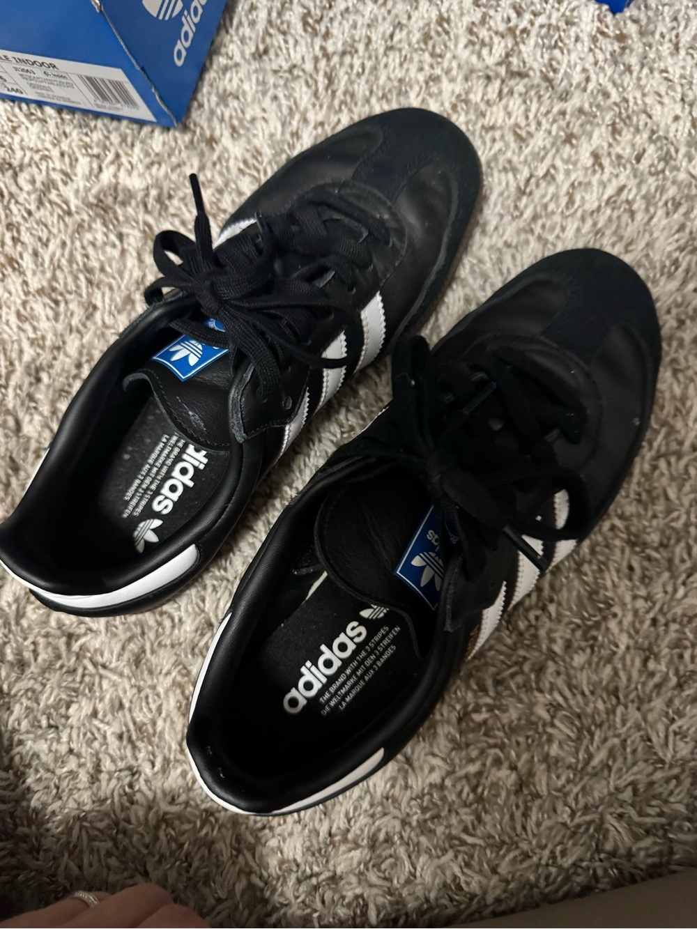 adidas Black Sneakers with White Three Stripes